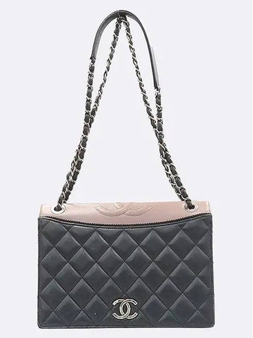 A93012 Brown Black Color Ballet Flap Vintage Silver CC Chain Shoulder Bag Chanel