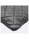A82545 Classic Black Caviar Logo New Medium Clutch Chanel