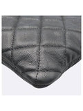 A82545 Classic Black Caviar Logo New Medium Clutch Chanel