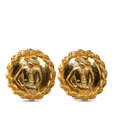 Chanel Mademoiselle Round Earring G   Chanel