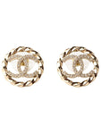 ABA208 CC logo crystal round earrings 33778 1 Chanel