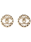 ABA208 CC logo crystal round earrings 33778 1 Chanel