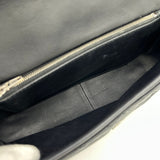 balenciaga Calfskin Logo Matelasse S BB Round Shoulder Bag Black LA43555