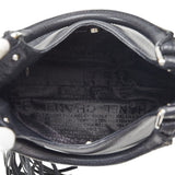 Chanel logo Tasel handbags black leather ladies Chanel