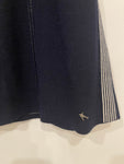 *HOT* Chanel Airline Collection Navy Cashmere Jumper and Mini Skirt Set with Silver Logo Airplane Appliqu√©s Size FR 38 (UK 10)
