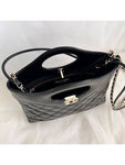 31 Gold Hardware Small Shiny Lambskin Shoulder Bag Black Chanel
