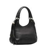 Chanel logo Tasel handbags black leather ladies Chanel