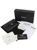 AP0232 Classic caviar silver CC logo medium wallet department store invoice 33714K Chanel
