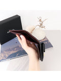 2.55 Vintage Tri-Fold Calfskin Half Wallet Black Chanel