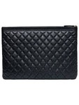 A84407 Cavier Skin Boy Vintage Gold Plated Large Clutch Chanel