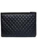 A84407 Cavier Skin Boy Vintage Gold Plated Large Clutch Chanel