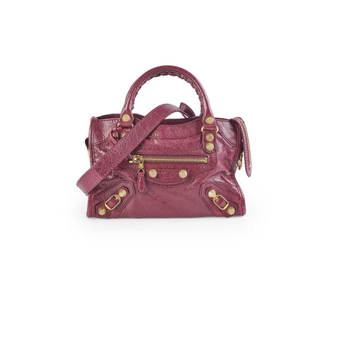 balenciaga City Mini Burgundy