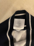 *HOT* Chanel Airline Collection Navy Cashmere Jumper and Mini Skirt Set with Silver Logo Airplane Appliqu√©s Size FR 38 (UK 10)