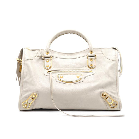 balenciaga Classic Metallic Edge City White