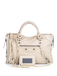 balenciaga Agneau Classic Hardware City Bag Beige