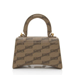 balenciaga BB Monogram Canvas Hourglass XS Satchel (SHF-64SB4v)