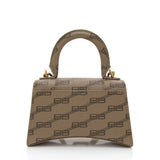 balenciaga BB Monogram Canvas Hourglass XS Satchel (SHF-64SB4v)