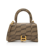balenciaga BB Monogram Canvas Hourglass XS Satchel (SHF-64SB4v)
