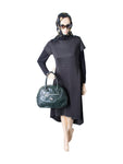balenciaga BB Patent Leather Top Handle Bag Green
