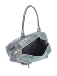 balenciaga BB Patent Leather Top Handle Bag Green