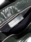 balenciaga BB Patent Leather Top Handle Bag Green