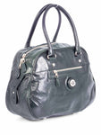 balenciaga BB Patent Leather Top Handle Bag Green
