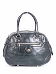 balenciaga BB Patent Leather Top Handle Bag Green