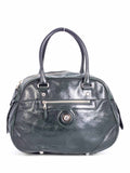 balenciaga BB Patent Leather Top Handle Bag Green