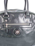 balenciaga BB Patent Leather Top Handle Bag Green