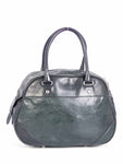balenciaga BB Patent Leather Top Handle Bag Green