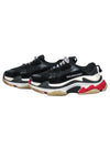 balenciaga - Black, Cream & Red Chunky "Triple S" Sneakers Sz 6