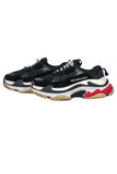 balenciaga - Black, Cream & Red Chunky "Triple S" Sneakers Sz 6