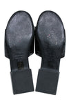 balenciaga - Black Croc Embossed Slide Sandals Sz 7.5