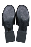 balenciaga - Black Croc Embossed Slide Sandals Sz 7.5