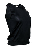 balenciaga - Black Knit Silk Sleeveless Tank Sz 6