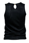 balenciaga - Black Knit Silk Sleeveless Tank Sz 6