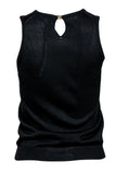 balenciaga - Black Knit Silk Sleeveless Tank Sz 6