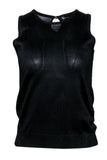 balenciaga - Black Knit Silk Sleeveless Tank Sz 6