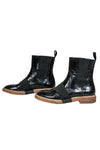 balenciaga - Black Leather Chelsea Booties w/ Elastic Strap Sz 7
