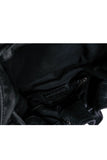 balenciaga - Black Leather Studded Motorcross Pompon Bucket Bag