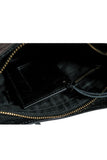 Balenciaga - Black Leather Textured Crossbody w/ Gold Hardware