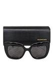 balenciaga - Black Logo Lens Sunglasses