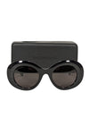 balenciaga - Black Print Large Round Sunglasses
