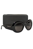 balenciaga - Black Print Large Round Sunglasses