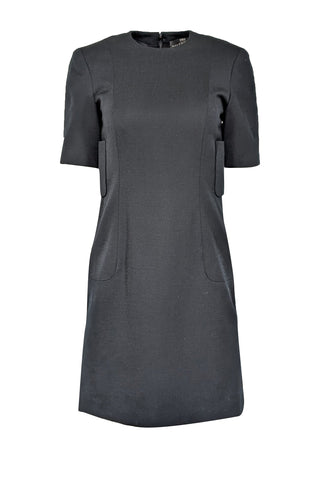 balenciaga - Black Short Sleeve Sheath Dress Sz 6