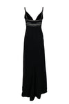 balenciaga - Black Sleeveless Gown w/ Silver Embroidery Sz M