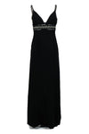 balenciaga - Black Sleeveless Gown w/ Silver Embroidery Sz M