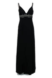 balenciaga - Black Sleeveless Gown w/ Silver Embroidery Sz M