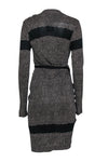 balenciaga - Black & Tan Polka Dot Wrap Dress Sz 6