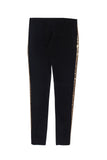 balenciaga - Black Tuxedo-Style Skinny Pants w/ Gold Sequins Sz 8